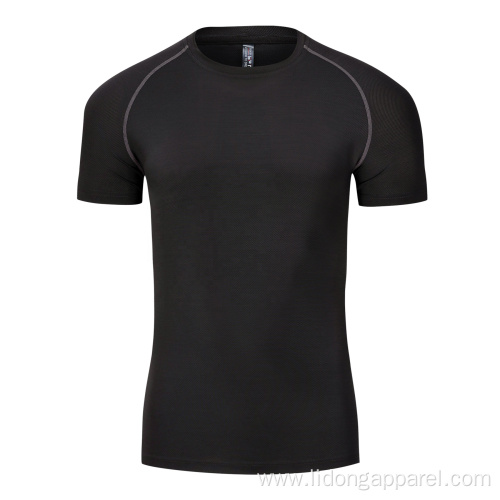 Wholesale Adult Short Sleeve Fitness Sport Men T-shirt